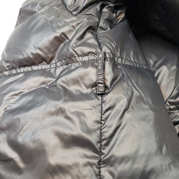 7 for all Man Kind Jacket Womens Small Hooded Puffer Black Down Coat Pockets - Picture 7 of 9